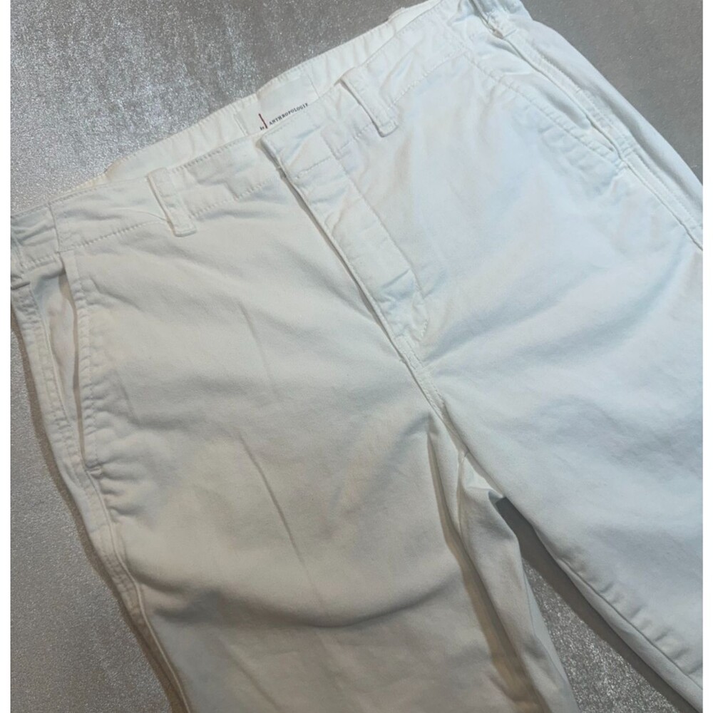 Anthropologie White Jogger Pants Women’s Size 27 Utility Cargo Ankle Casual